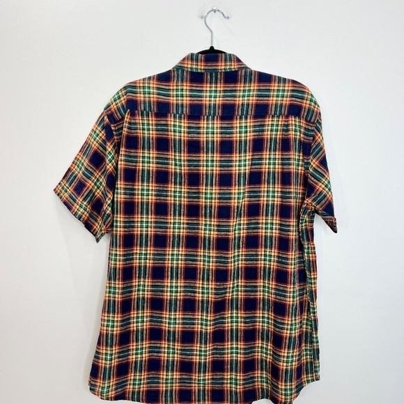 Springfield linen blend plaid short sleeve shirt 2XL - Picture 2 of 8